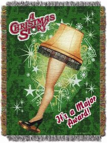 Christmas Story - Holiday Leg Lamp Licensed Holiday 48"x 60" Woven Tapestry Throw